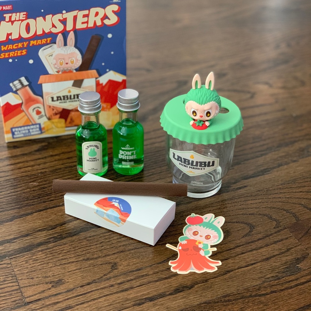 New Pop Mart Wacky Mart Fragrance Diffuser Asia Exclusive Sparkling Apple Drink